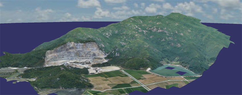 3-三門縣健跳鎮(zhèn)其頭山建筑石料礦礦山模型.jpg